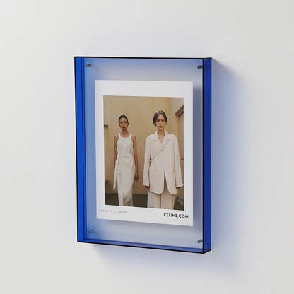 Acryl Fotolijst Gekleurd Transparant Oranje Wand Tafel Display Frame Moderne Fotohouder Poster Lijst Interieur Decoratie