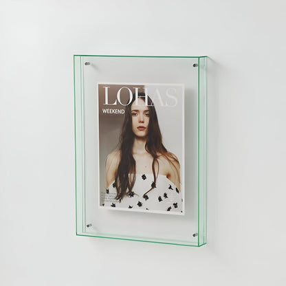 Fotolijst Acryl Transparant Wandlijst Modern Blauw Rand Wanddecoratie Foto Lijst Minimalistisch Interieur Posterhouder