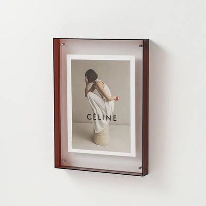 Acryl Fotolijst Gekleurd Transparant Oranje Wand Tafel Display Frame Moderne Fotohouder Poster Lijst Interieur Decoratie