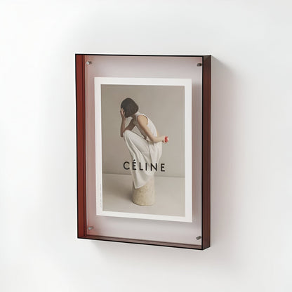 Fotolijst Acryl Transparant Wandlijst Modern Blauw Rand Wanddecoratie Foto Lijst Minimalistisch Interieur Posterhouder