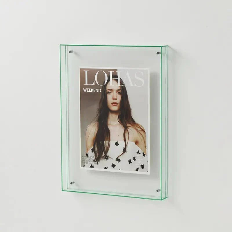 Acryl Fotolijst Gekleurd Transparant Oranje Wand Tafel Display Frame Moderne Fotohouder Poster Lijst Interieur Decoratie