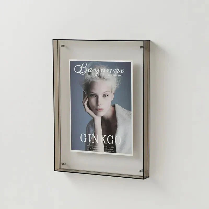 Acryl Fotolijst Gekleurd Transparant Oranje Wand Tafel Display Frame Moderne Fotohouder Poster Lijst Interieur Decoratie