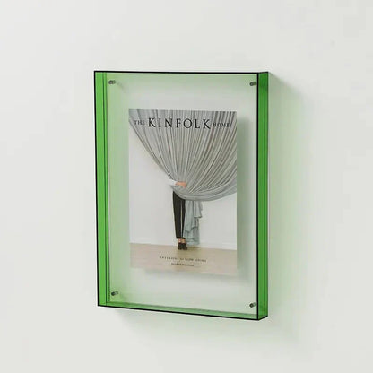 Acryl Fotolijst Gekleurd Transparant Oranje Wand Tafel Display Frame Moderne Fotohouder Poster Lijst Interieur Decoratie