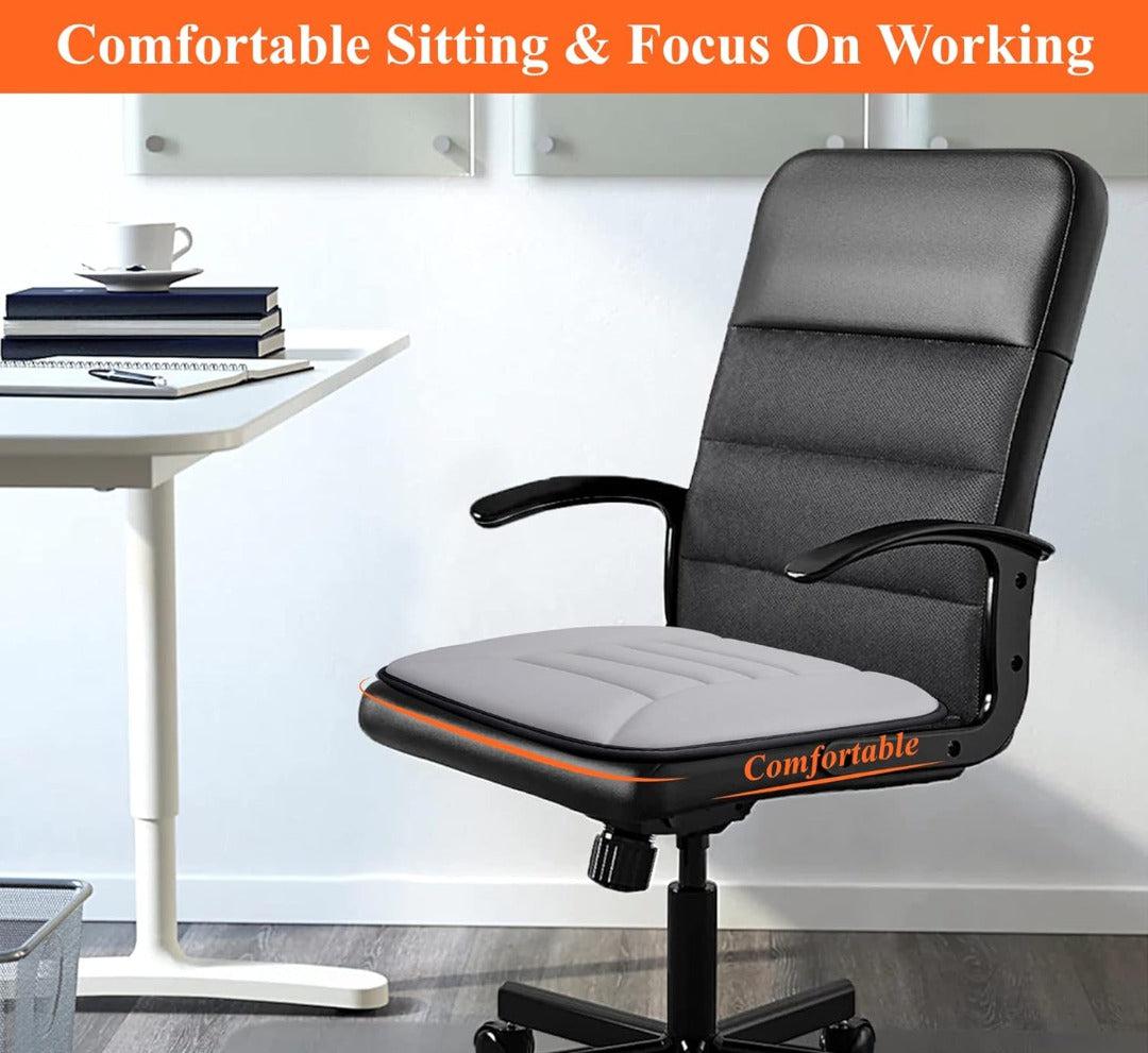 Zitcomfortkussen Memory Foam Auto Zwart Grijs Drukpuntreductie Ergonomisch Autostoelkussen Rugsteun Lange Ritten