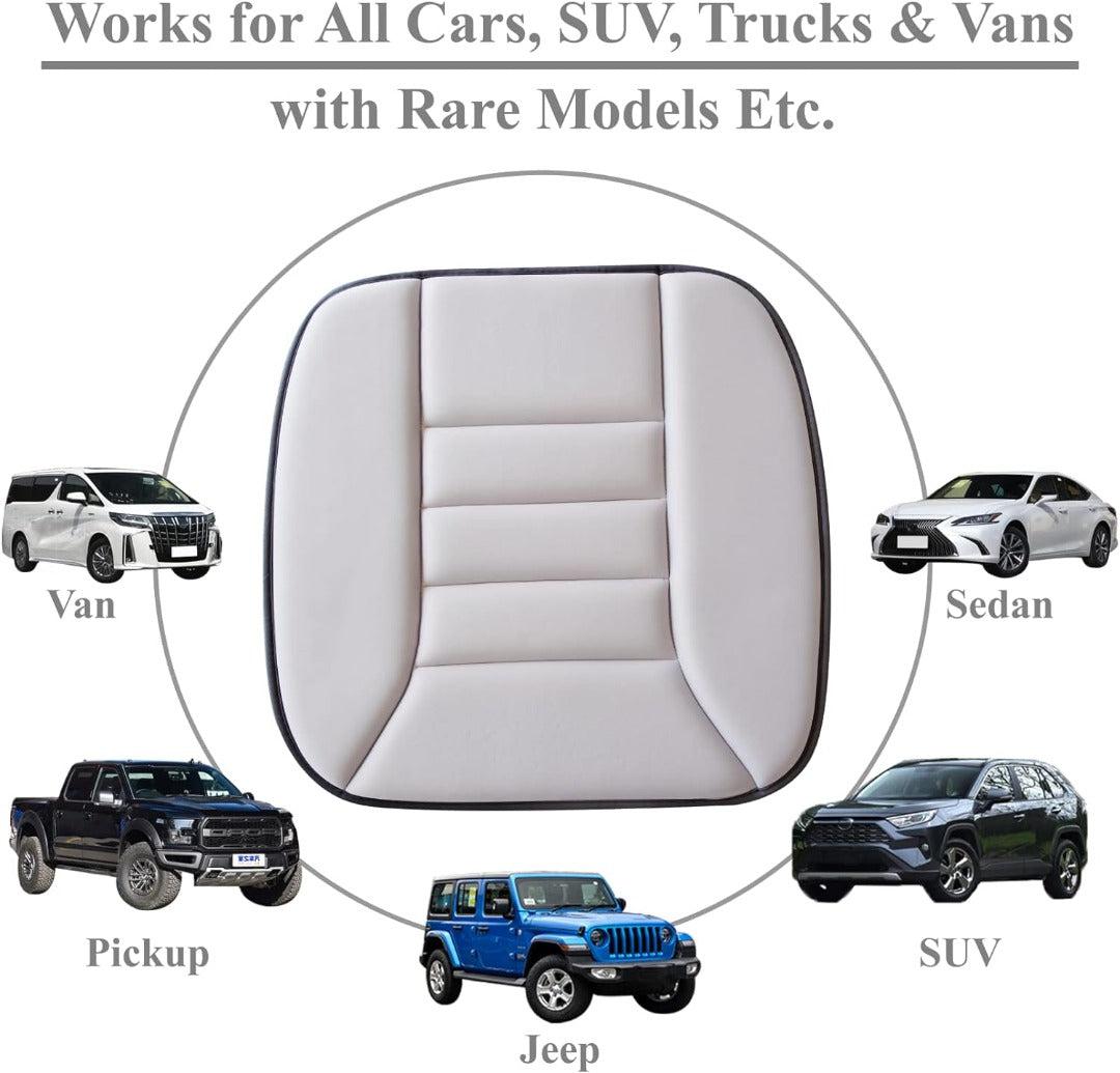 Zitcomfortkussen Memory Foam Auto Zwart Grijs Drukpuntreductie Ergonomisch Autostoelkussen Rugsteun Lange Ritten