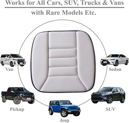 Zitcomfortkussen Memory Foam Auto Zwart Grijs Drukpuntreductie Ergonomisch Autostoelkussen Rugsteun Lange Ritten