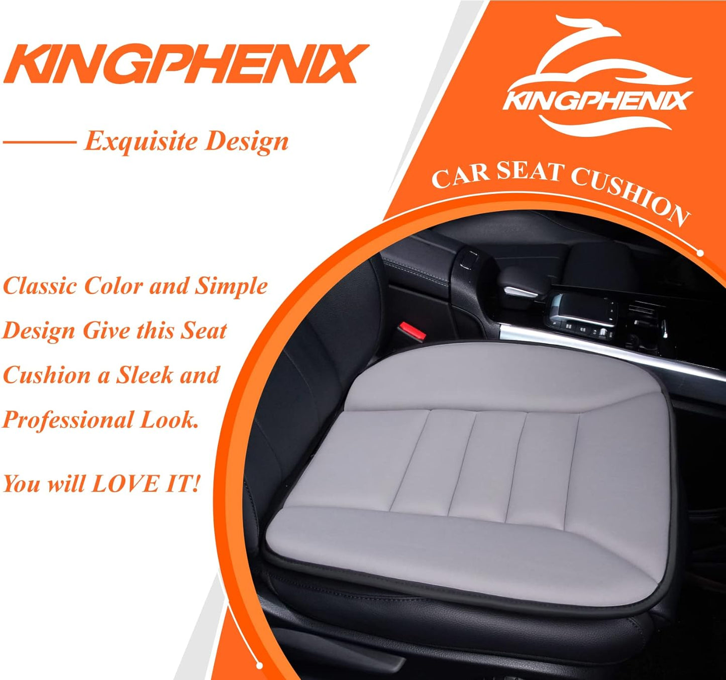 Zitcomfortkussen Memory Foam Auto Zwart Grijs Drukpuntreductie Ergonomisch Autostoelkussen Rugsteun Lange Ritten