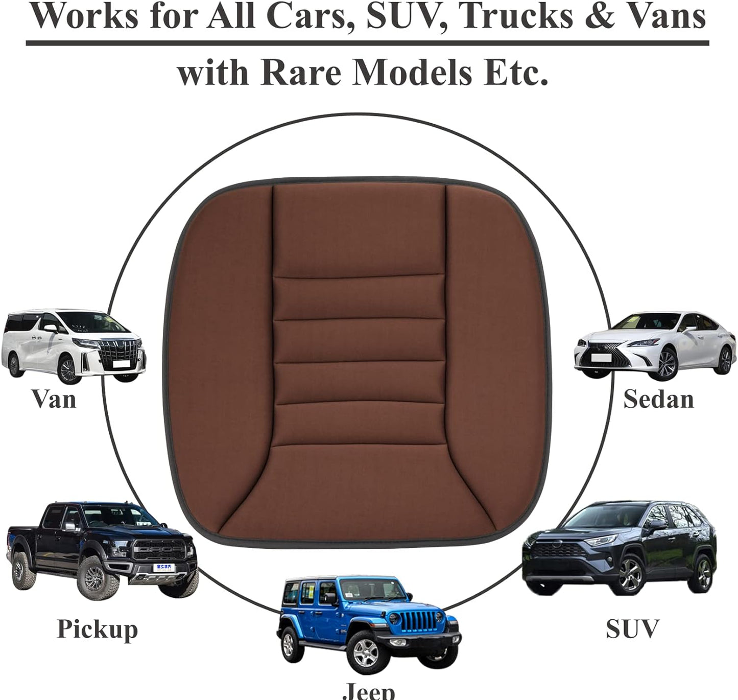 Zitcomfortkussen Memory Foam Auto Zwart Grijs Drukpuntreductie Ergonomisch Autostoelkussen Rugsteun Lange Ritten
