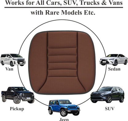 Zitcomfortkussen Memory Foam Auto Zwart Grijs Drukpuntreductie Ergonomisch Autostoelkussen Rugsteun Lange Ritten