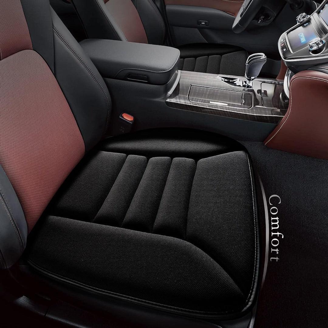 Zitcomfortkussen Memory Foam Auto Zwart Grijs Drukpuntreductie Ergonomisch Autostoelkussen Rugsteun Lange Ritten