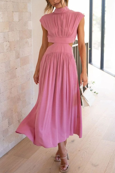 Midi-jurk Elegant Uitgesneden Comfortabel Dame