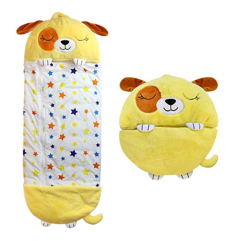 Zachte Pluche Kinderslaapzak Knuffeldier Combinatie Warm Slapen Camping Reizen Slaapcomfort Kinderbed Slaapuitrusting