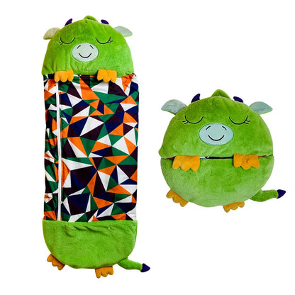 Zachte Pluche Kinderslaapzak Knuffeldier Combinatie Warm Slapen Camping Reizen Slaapcomfort Kinderbed Slaapuitrusting
