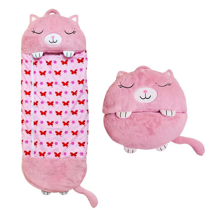 Zachte Pluche Kinderslaapzak Knuffeldier Combinatie Warm Slapen Camping Reizen Slaapcomfort Kinderbed Slaapuitrusting