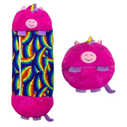 Zachte Pluche Kinderslaapzak Knuffeldier Combinatie Warm Slapen Camping Reizen Slaapcomfort Kinderbed Slaapuitrusting