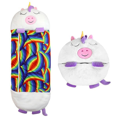 Zachte Pluche Kinderslaapzak Knuffeldier Combinatie Warm Slapen Camping Reizen Slaapcomfort Kinderbed Slaapuitrusting