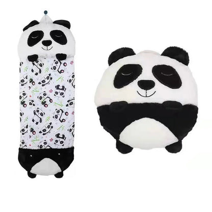 Zachte Pluche Kinderslaapzak Knuffeldier Combinatie Warm Slapen Camping Reizen Slaapcomfort Kinderbed Slaapuitrusting