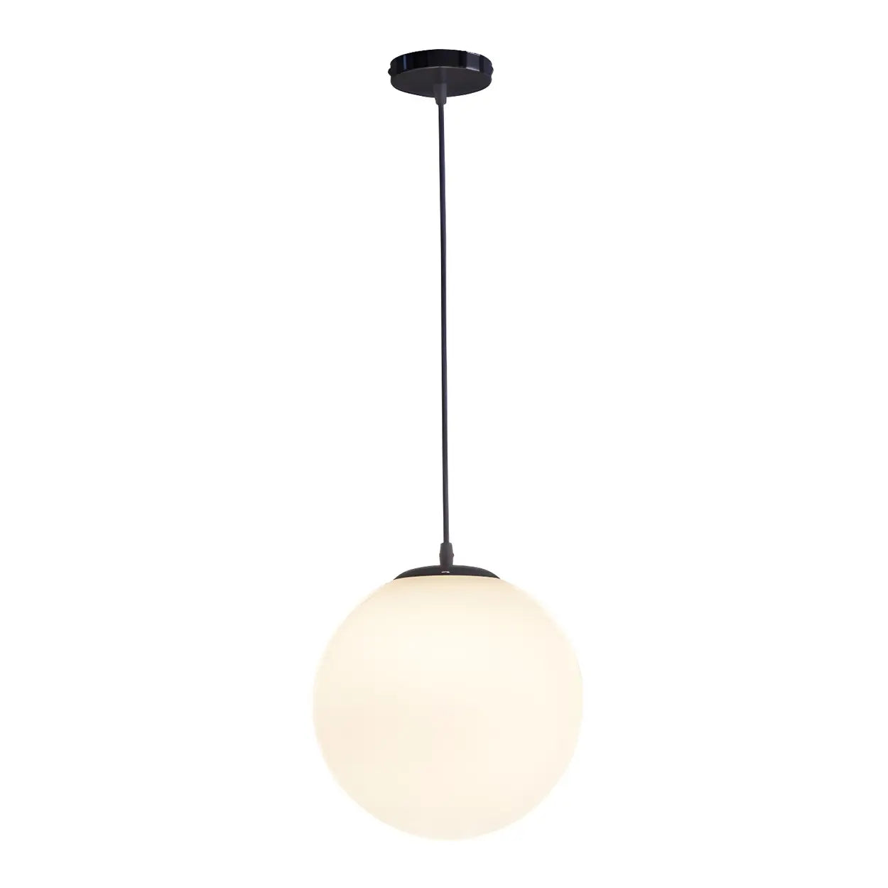 Moderne Witte Globe Hanglamp van Glas met Ronde Bolvorm in Diverse Maten voor Eetkamer en Woonkamer