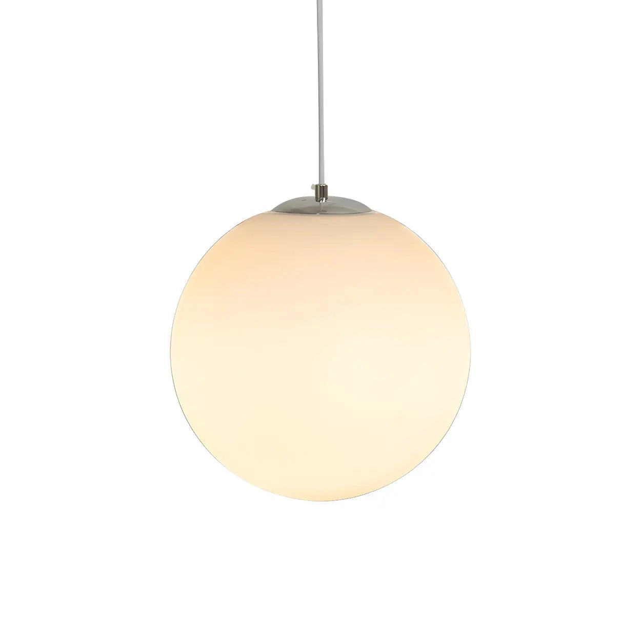 Moderne Witte Globe Hanglamp van Glas met Ronde Bolvorm in Diverse Maten voor Eetkamer en Woonkamer