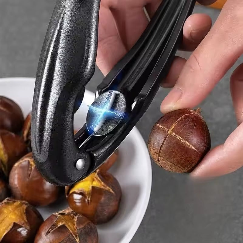 Kastanjepeller ABS Edelstaal Ergonomisch Antislip Keuken Kastanjes Walnoten Hazelnoten Noten Kraker Notenpeller Schiller