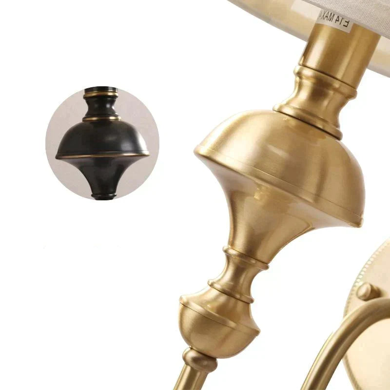 Koperen Wandlamp met Kegel Lampenkap - Enkele of Dubbele Kop - Elegant Design voor Slaapkamer en Gang