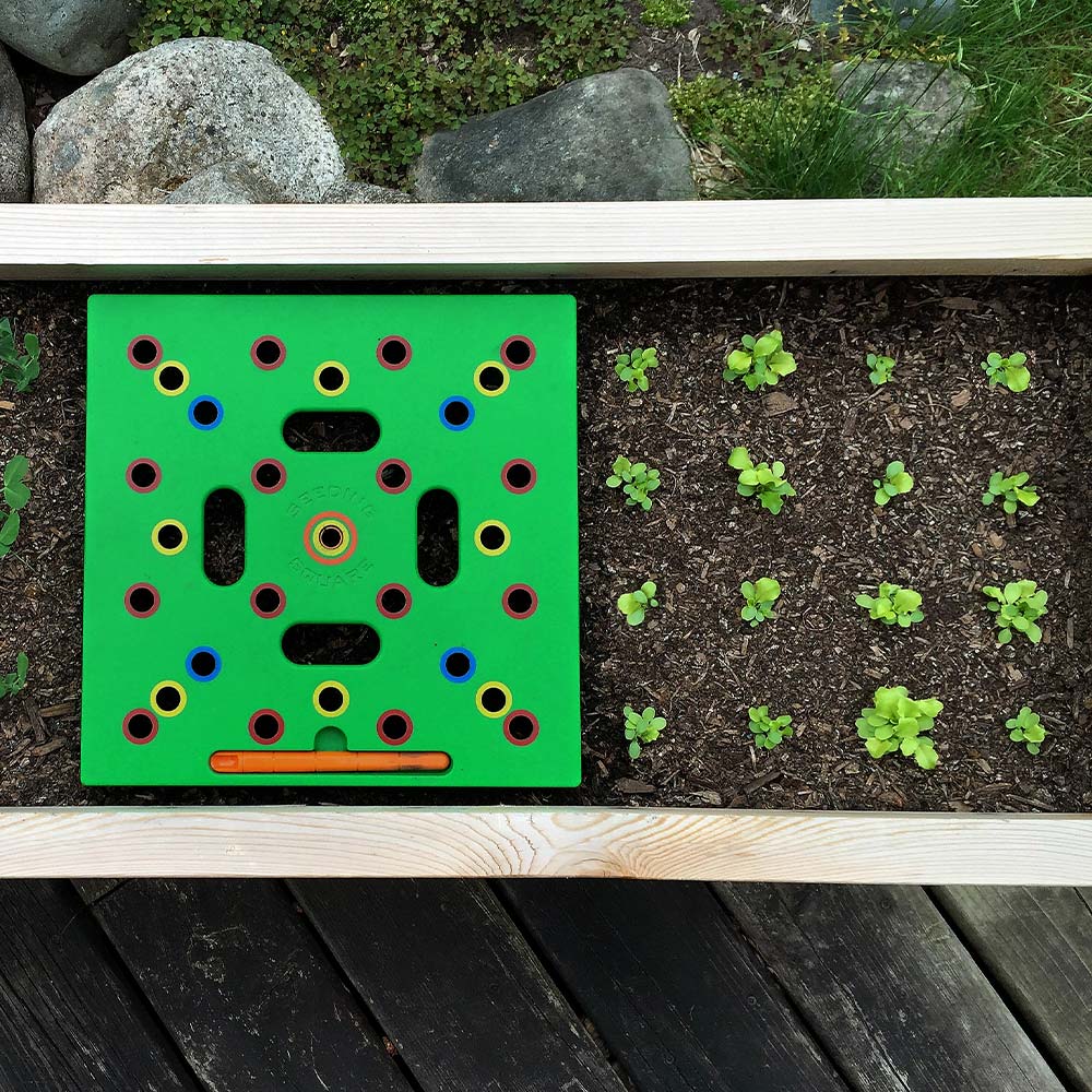 Zaaisjabloon voor Moestuin – Plantafstand Hulpmiddel voor Groenten & Kruiden – 30x30 cm Zaaisjabloon Tuin met Handleiding