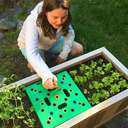 Zaaisjabloon voor Moestuin – Plantafstand Hulpmiddel voor Groenten & Kruiden – 30x30 cm Zaaisjabloon Tuin met Handleiding