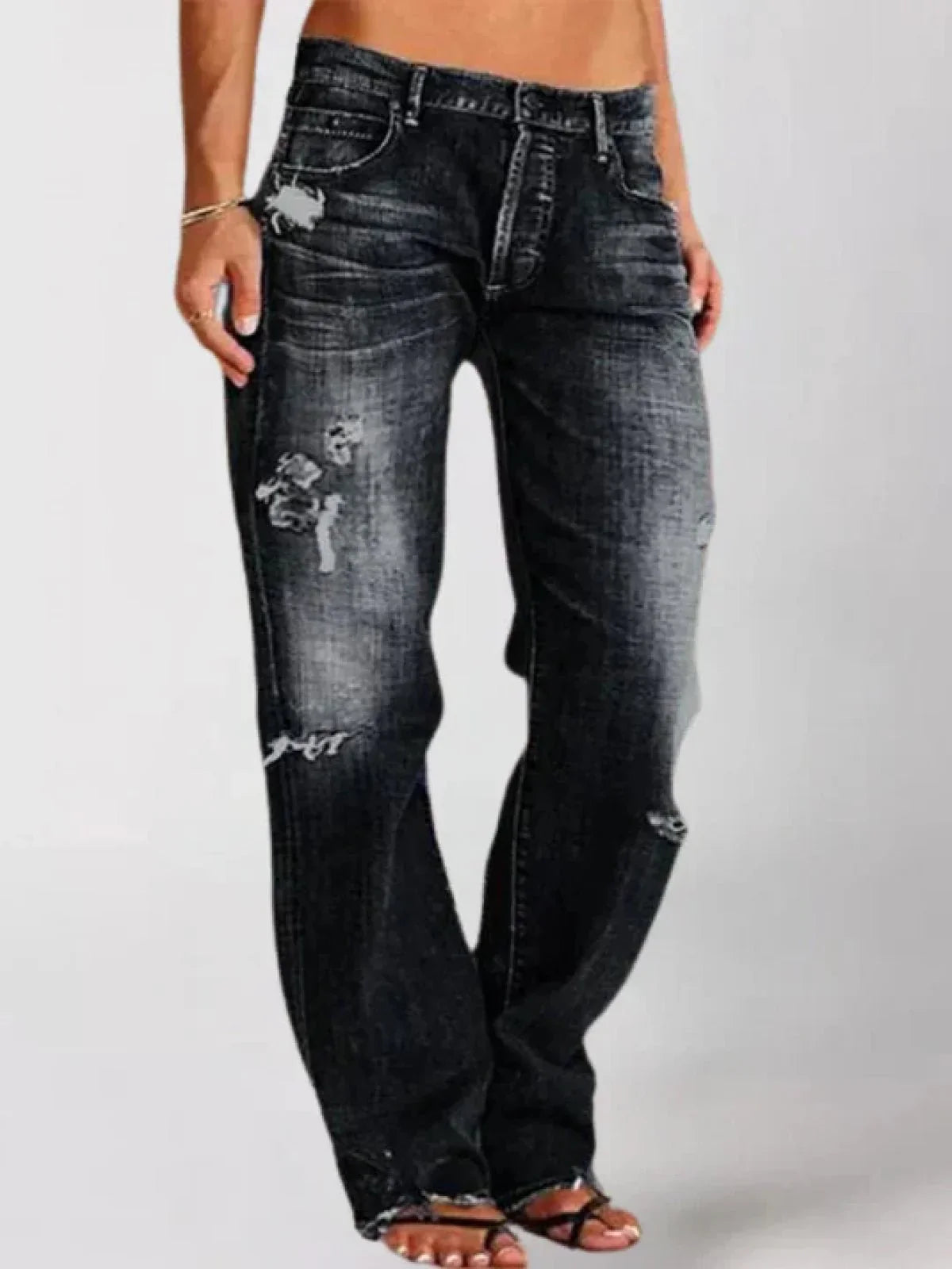 Lage Jeans voor Vrouw Elegante Stijl