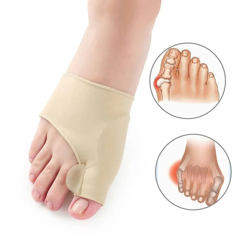 Teencorrector Hallux Valgus Gel Siliconen Voetorthese Teenstandverbetering Comfortabel Draagbaar Pijnverlichting