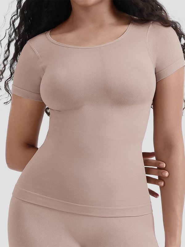 Vrouwelijk T-Shirt Korte Mouwen Shaping Naadloos
