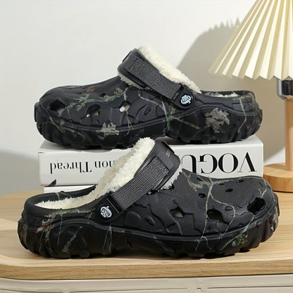 Gevoerde Clogs Pantoffels voor Dames & Heren Winter - Warme EVA Tuinschoenen met Bont - Unisex Huisslippers