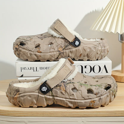 Gevoerde Clogs Pantoffels voor Dames & Heren Winter - Warme EVA Tuinschoenen met Bont - Unisex Huisslippers