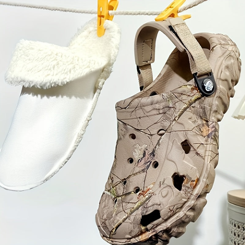 Gevoerde Clogs Pantoffels voor Dames & Heren Winter - Warme EVA Tuinschoenen met Bont - Unisex Huisslippers