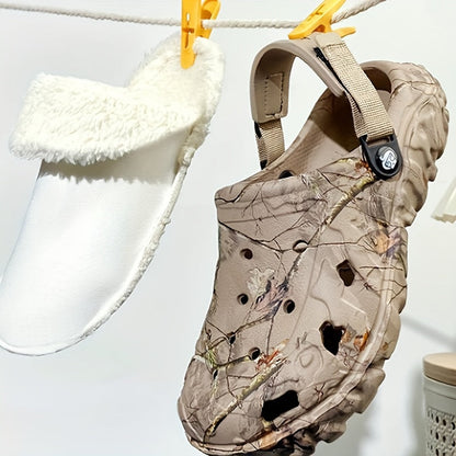 Gevoerde Clogs Pantoffels voor Dames & Heren Winter - Warme EVA Tuinschoenen met Bont - Unisex Huisslippers