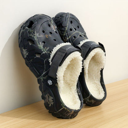 Gevoerde Clogs Pantoffels voor Dames & Heren Winter - Warme EVA Tuinschoenen met Bont - Unisex Huisslippers