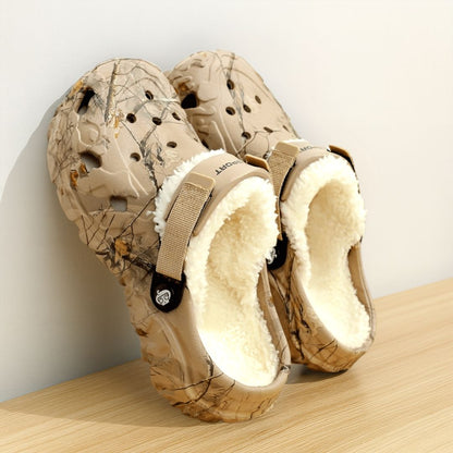 Gevoerde Clogs Pantoffels voor Dames & Heren Winter - Warme EVA Tuinschoenen met Bont - Unisex Huisslippers