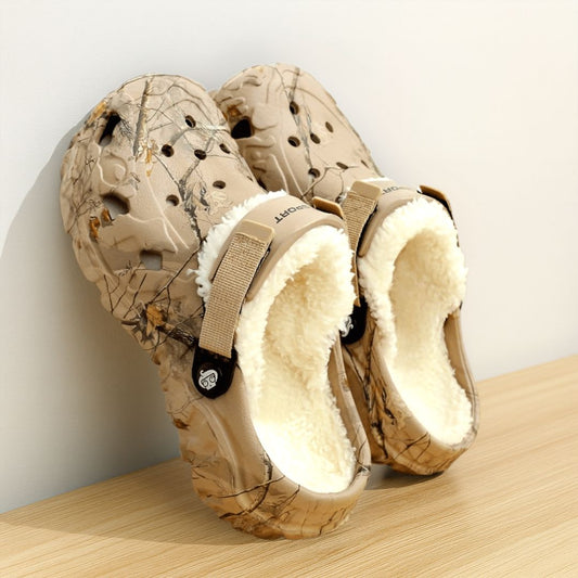 Gevoerde Clogs Pantoffels voor Dames & Heren Winter - Warme EVA Tuinschoenen met Bont - Unisex Huisslippers