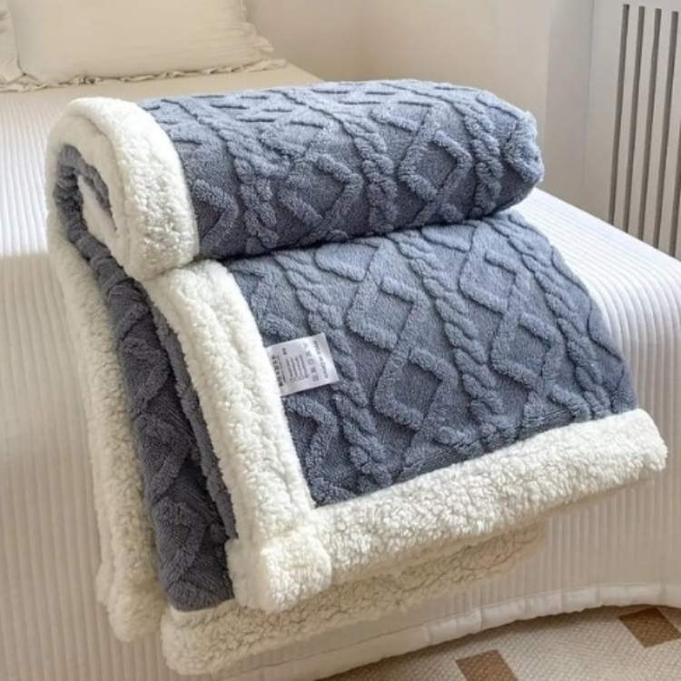 Duvet Sherpa Verzwaringsdeken 150x200cm Grijs Tweepersoons Warm Fleece Deken Bedsprei Zwaartedeken Winter Slaapkamer