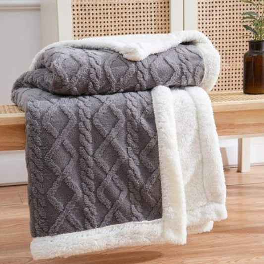 Duvet Sherpa Verzwaringsdeken 150x200cm Grijs Tweepersoons Warm Fleece Deken Bedsprei Zwaartedeken Winter Slaapkamer