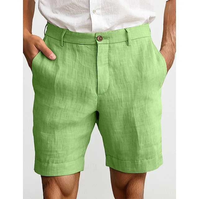 Heren Chino Short Linnen Zomer Comfortabele Broek