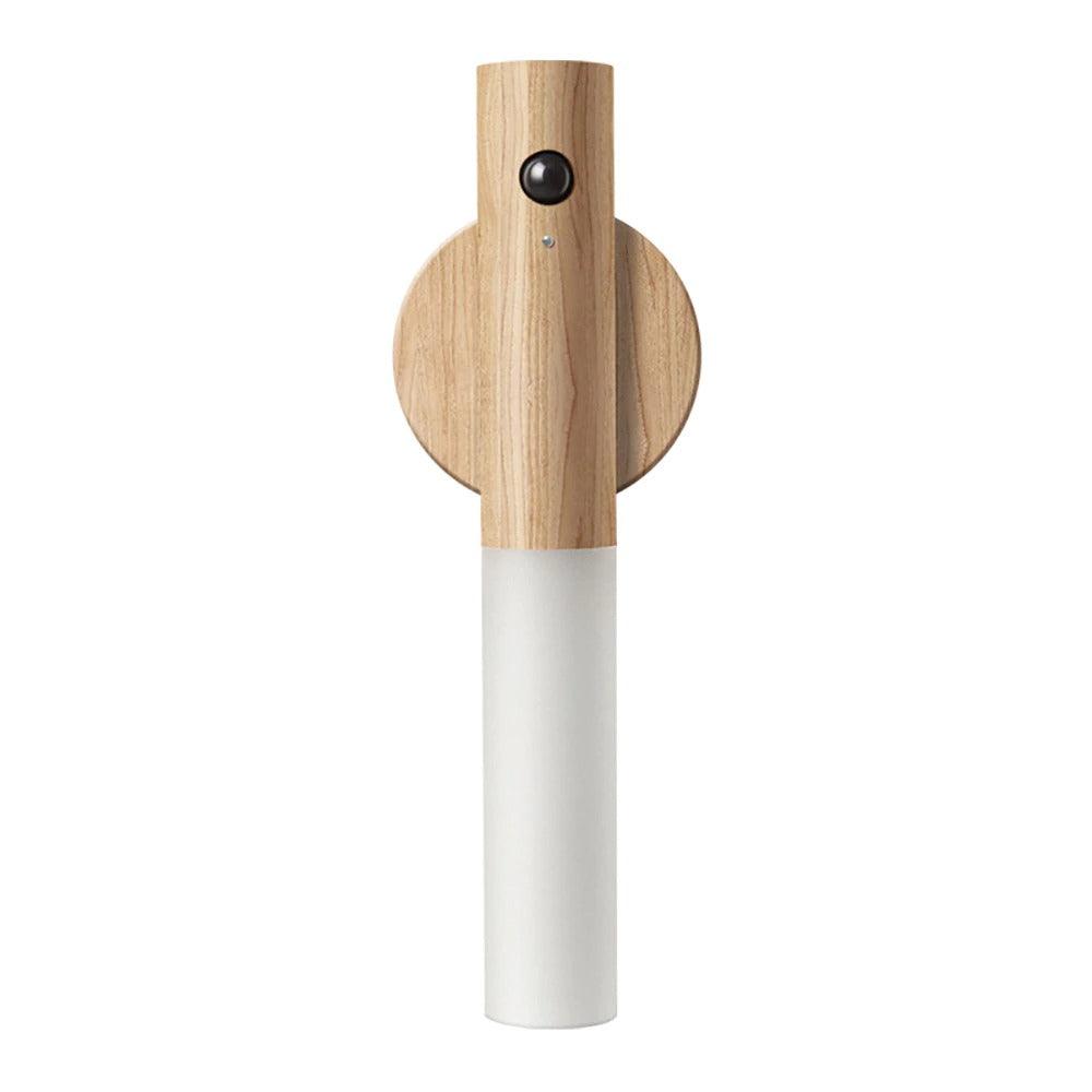 Oplaadbare Houten Wandlamp met Bewegingssensor – Dimbaar LED Nachtlampje voor Hal Gang Slaapkamer
