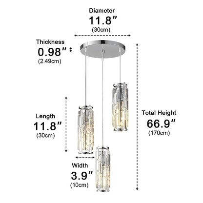 Kristallen Hanglamp Zwart Ijzer E27 Eetkamer Woonkamer Industrieel Retro Plafondlamp Pendellamp Kristalglas Bar Gangpad