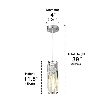 Kristallen Hanglamp Zwart Ijzer E27 Eetkamer Woonkamer Industrieel Retro Plafondlamp Pendellamp Kristalglas Bar Gangpad