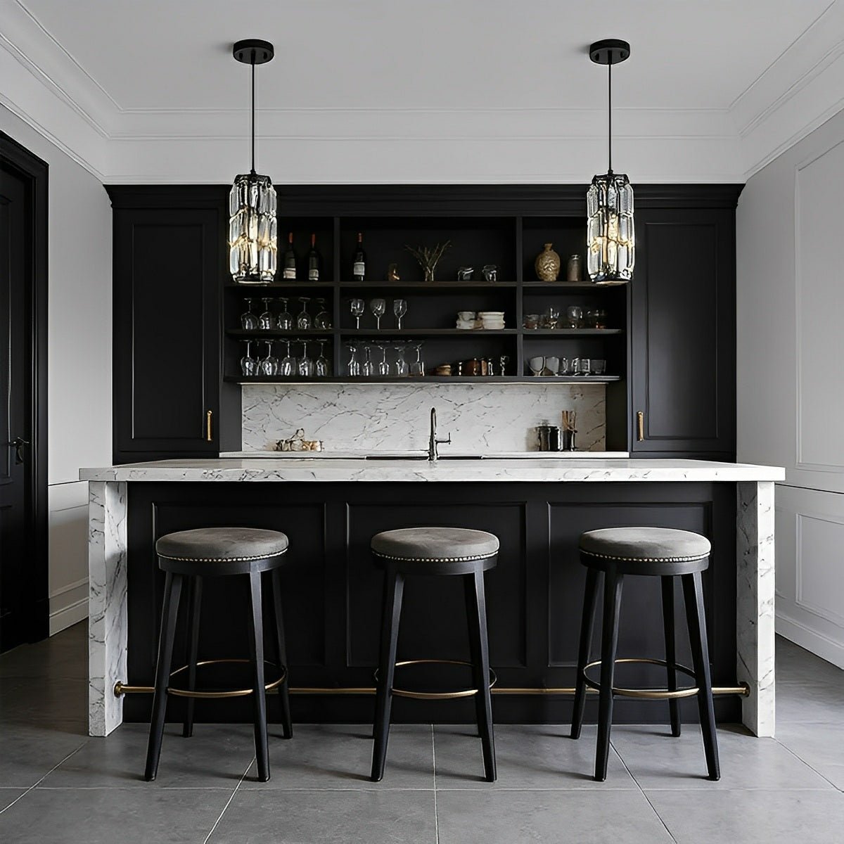 Kristallen Hanglamp Zwart Ijzer E27 Eetkamer Woonkamer Industrieel Retro Plafondlamp Pendellamp Kristalglas Bar Gangpad