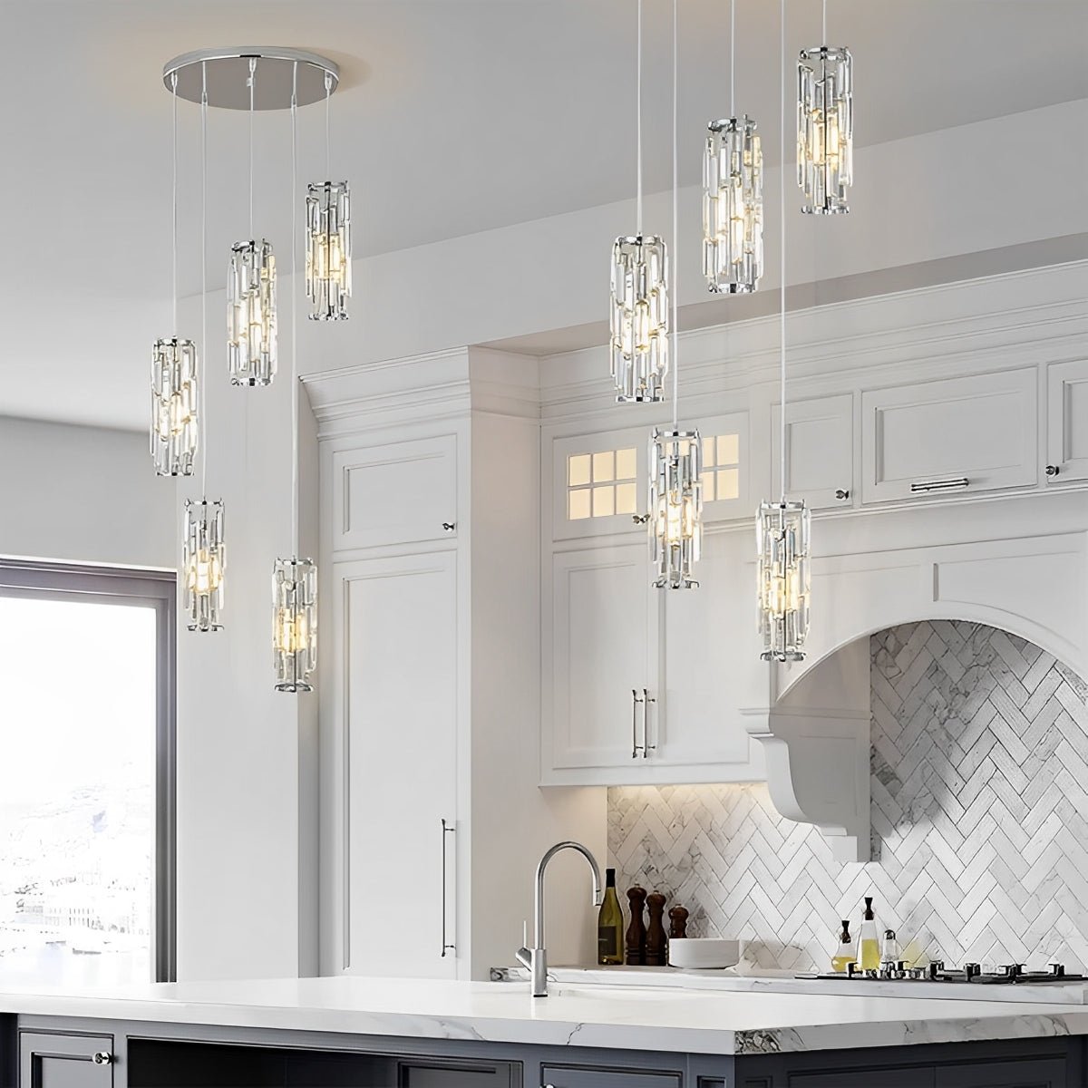 Kristallen Hanglamp Zwart Ijzer E27 Eetkamer Woonkamer Industrieel Retro Plafondlamp Pendellamp Kristalglas Bar Gangpad