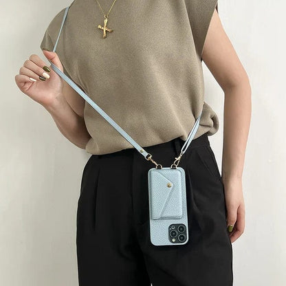 Leren Telefoonhoesje met Pasjeshouder Crossbody Design