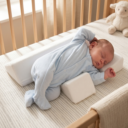 Babypositioner Lateraal met Verstelbare Kussens – Veilige Slaaphouding voor Wieg & Ledikant