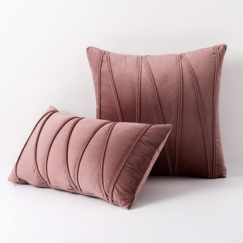 Sierkussenhoes Fluweel Polyester 45x45cm Roze Bank Slaapkamer Kussenhoes Vierkant Rechthoek Decoratief Interieur