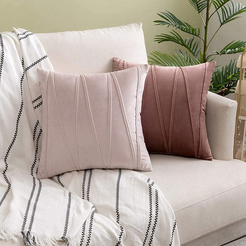 Sierkussenhoes Fluweel Polyester 45x45cm Roze Bank Slaapkamer Kussenhoes Vierkant Rechthoek Decoratief Interieur