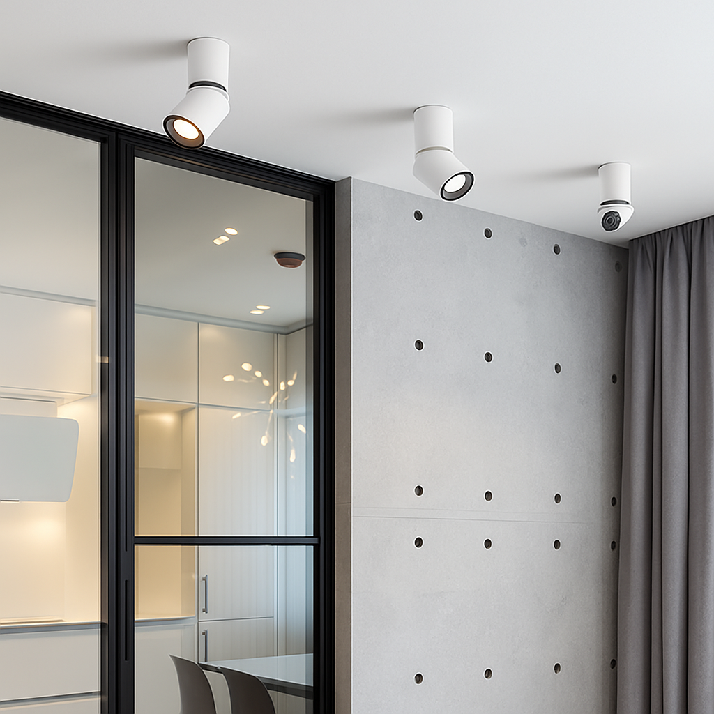 Opbouwspot LED Kantelbaar Wit Aluminium 7W-12W Plafond Woonkamer Verstelbare Spot Opbouw Plafondspot 360° Draaibaar Slaapkamer Keuken